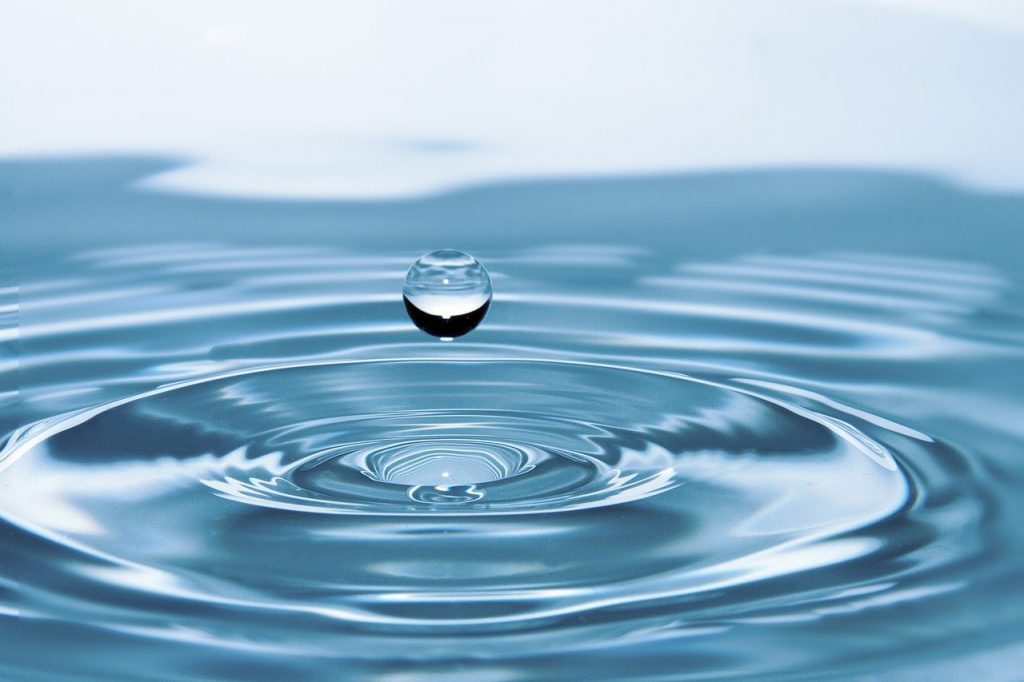 drop of water, water, ripples